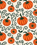 Whimsical Pumpkin Vine Swirls Rug