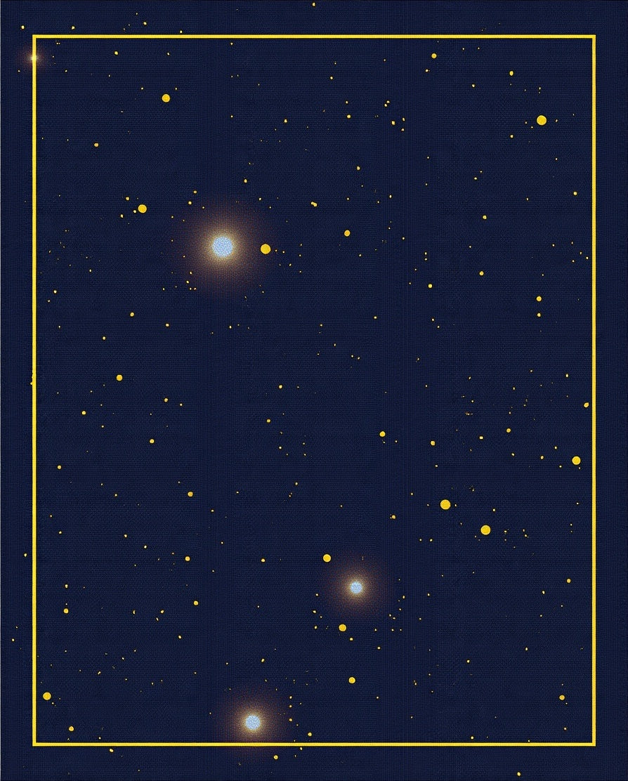 Midnight Sky Glowing Star Cluster Rug