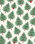 Green Pine Christmas Ornament Repeating Rug