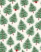 Green Pine Christmas Ornament Repeating Rug