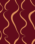 Crimson Swirl Ribbon Contemporary Rug