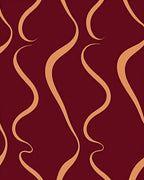 Crimson Swirl Ribbon Contemporary Rug
