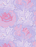 Soft Lavender Pink Swirls Fabric Rug