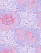 Soft Lavender Pink Swirls Fabric Rug
