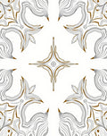 Artistic Brown White Paisley Medallion Rug