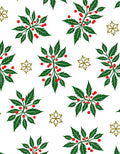 Green Leaf Red Berry Starburst Rug