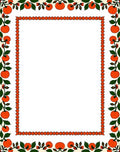 Autumn Orange Pumpkin Vine Border Rug