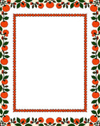 Autumn Orange Pumpkin Vine Border Rug