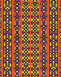 Vibrant Orange Tribal Stripe Rug