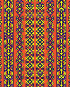 Vibrant Orange Tribal Stripe Rug