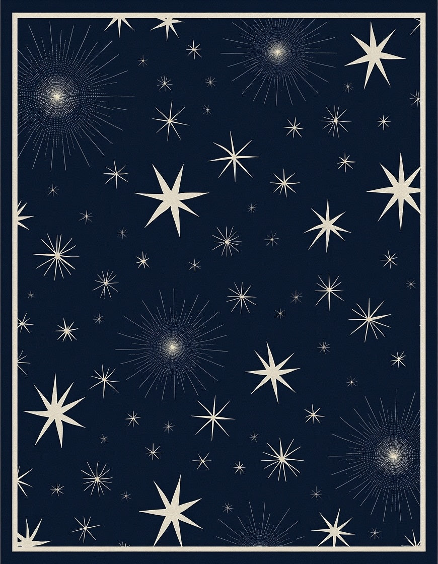 Midnight Starburst Scatter Rug