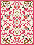 Vibrant Pink Floral Arch Trellis Rug
