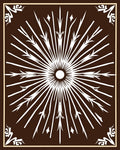 Brown Sunburst Central Medallion Art Rug