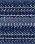 Navajo Blue Geometric Border Rug