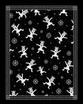 Whimsical Snowman And Snowflake Night Rug