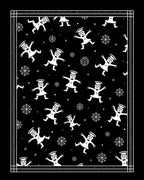 Whimsical Snowman And Snowflake Night Rug