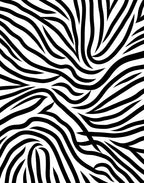 Striking Black White Wavy Lines Rug