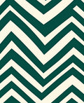 Deep Teal Cream Chevron Zigzag Rug