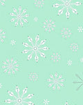 Mint Green Snowflake Scatter Rug