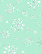 Mint Green Snowflake Scatter Rug