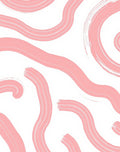 Soft Pink Abstract Brushstroke Swirls Rug