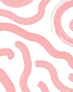 Soft Pink Abstract Brushstroke Swirls Rug