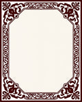 Earthy Leaf Scroll Octagon Rug