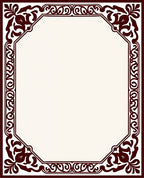 Earthy Leaf Scroll Octagon Rug