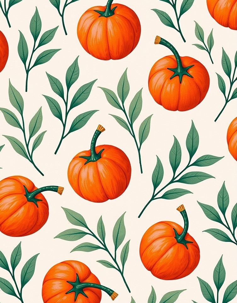 Harvest Orange Pumpkin Leaf Texture Rug
