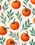 Harvest Orange Pumpkin Leaf Texture Rug