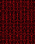 Bold Red Geometric Tribal Rug