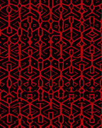 Bold Red Geometric Tribal Rug