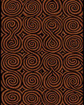 Brown Swirling Tribal Links Rug