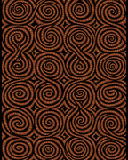 Brown Swirling Tribal Links Rug