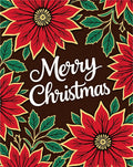 Crimson Poinsettia Festive Holiday Rug