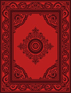 Crimson Red Ornate Border Medallion Rug