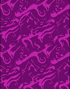 Vibrant Magenta Dynamic Swirl Rug