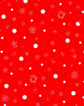 Whimsical Red Snowfall Scatter Rug