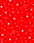 Whimsical Red Snowfall Scatter Rug