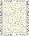 Pale Cream Starburst Field Border Rug