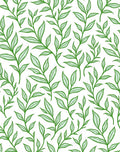 Green Leafy Branches Seamless Rug