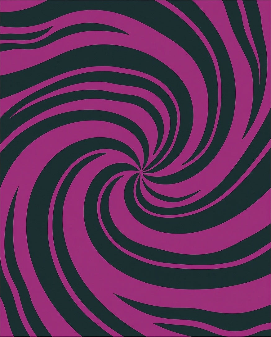 Vibrant Magenta Swirl Abstract Rug