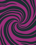 Vibrant Magenta Swirl Abstract Rug