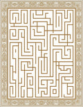 Golden Maze Border Rug
