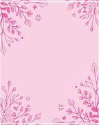 Pink Botanical Floral Vignette Rug