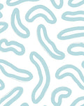 Soft Blue Organic Brushstrokes Rug