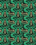 Emerald Black Cream Abstract Symmetry Rug