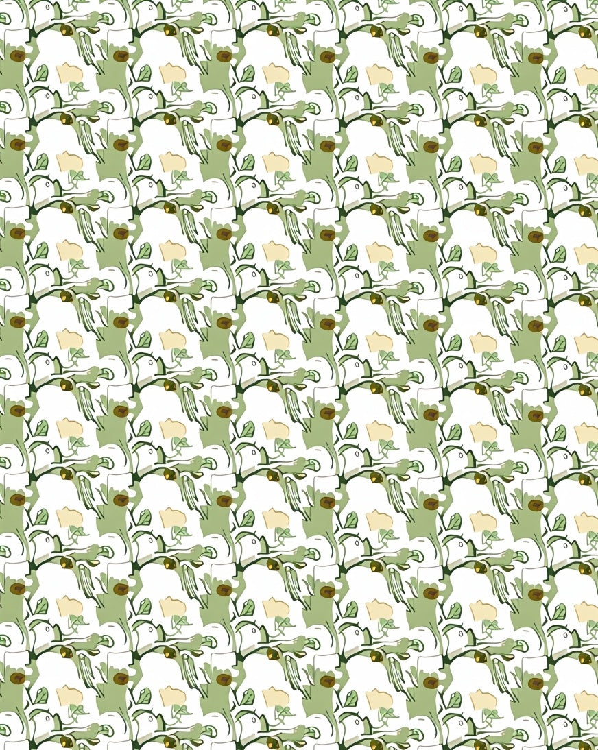Leafy Twig Cream Abstract Vine Rug