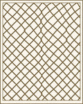 Cream And Brown Diamond Lattice Rug