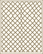 Cream And Brown Diamond Lattice Rug